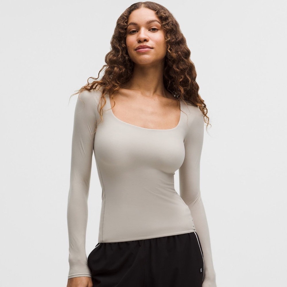 Wundermost Ultra-Soft Nulu Square-Neck Long-Sleeve Shirt